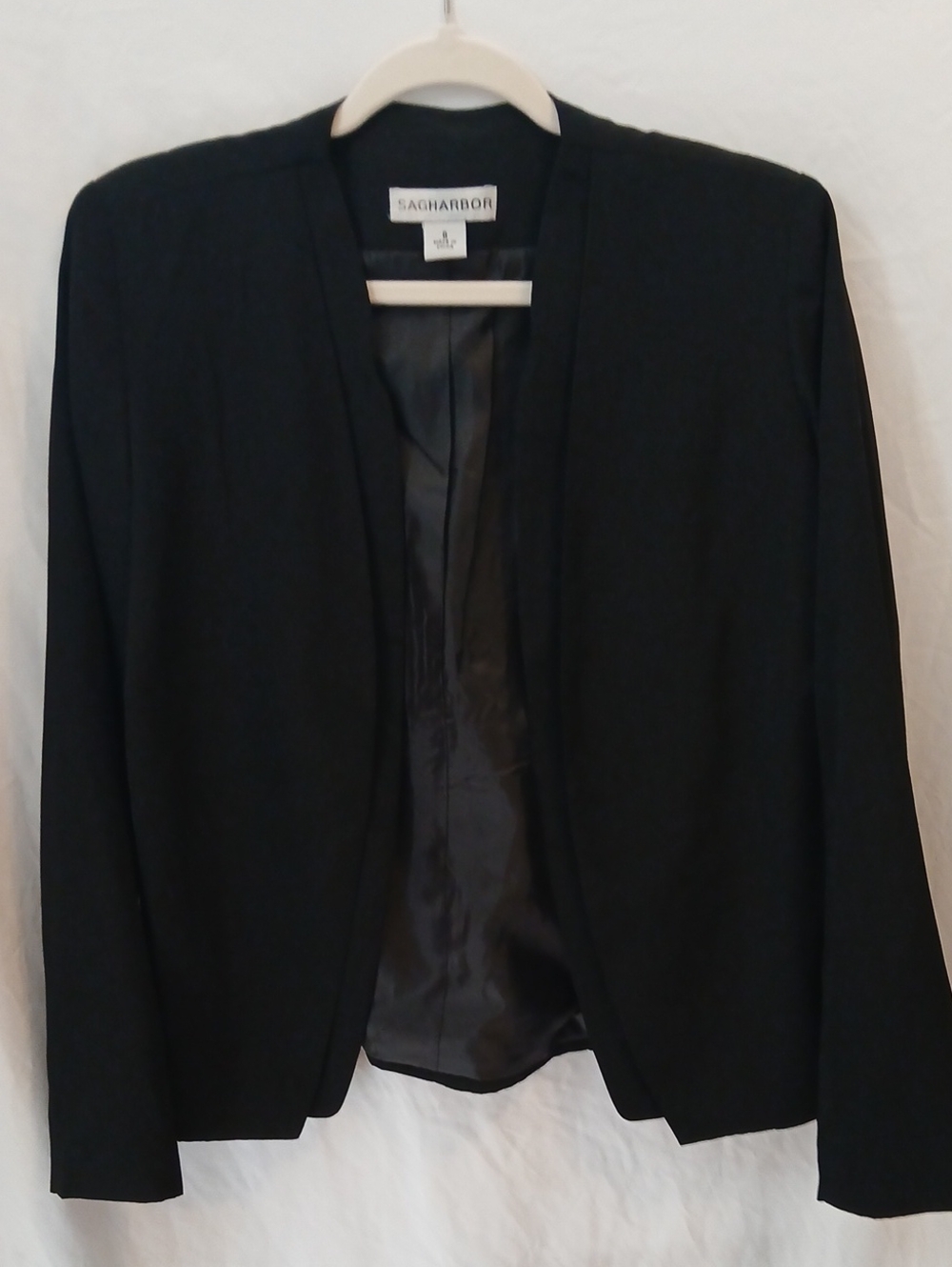Sag Harbor Classic Black Open-Front Women's Blazer